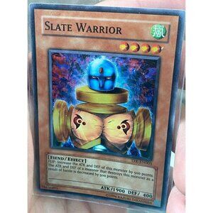 Yugioh Slate Warrior TFK-EN003 Super Rare ENGLISH PROMO LP-NM